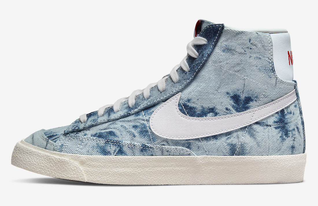 

Nike Blazer Mid 77 Washed Denim Blue Sail White DV2182-900 11 женщин = 9,5 мужчин, Белый, Nike Blazer Mid