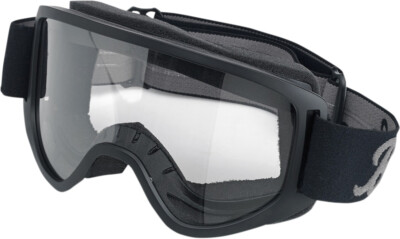 Biltwell Inc. Moto 2.0 Goggles - M2LOGBKGY Black/Gray / Clear Lens OSFM