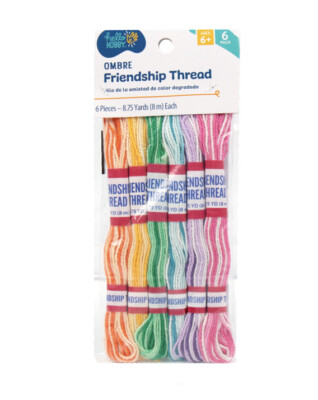 Hello Hobby  Friendship Thread, 6 Colors, 8.75 yds (Lot of 7) 61.25 yds Total