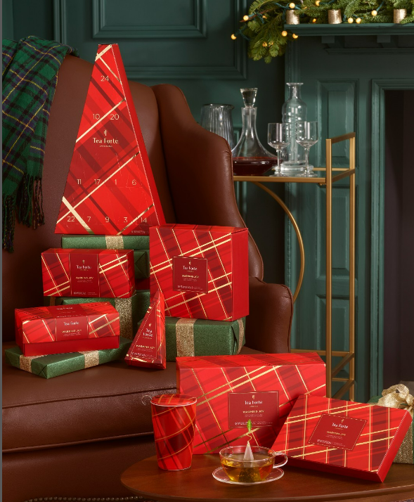 TEA FORTE, "Warming Joy" Petite Presentation Box of 10 Pyramid Infuser Bags