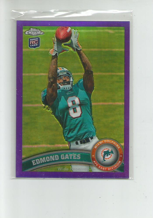 2011 TOPPS CHROME PURPLE REFRACTORS #22 EDMOND GATES 287/499