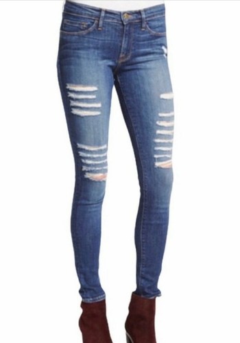 FRAME Le Skinny Jeans Sz 28 Houston Distressed Shredded