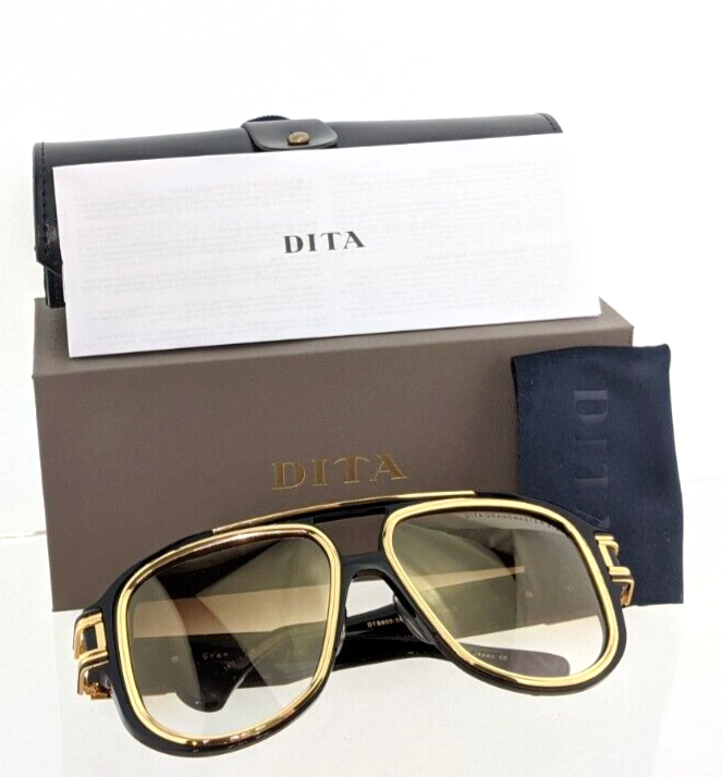 Pre-owned Dita Authentic  Sunglasses Grandmaster Six Dts900 58-01a Black - Gold Limited In Black & Gold