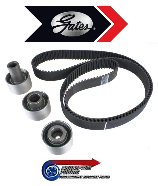 ベル Flum3 Genuine Gates Cambelt / Timing Belt Kit Pulleys - For Z32