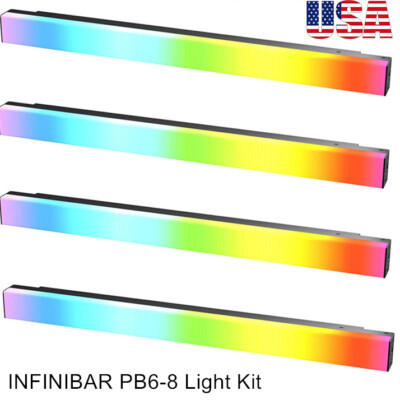 8x Aputure INFINIBAR PB6 8-Lights RGBWW LED Video Pixel Bar Light 2000K-10000K 