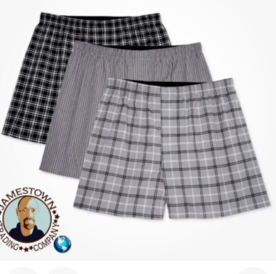 George 3 Pack Woven Boxer Moisture Wicking Men's Underwear Size 3XL NEW 
