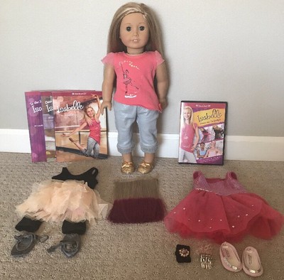 American Girl Isabelle doll lot with 3 outfits accessories 3 books