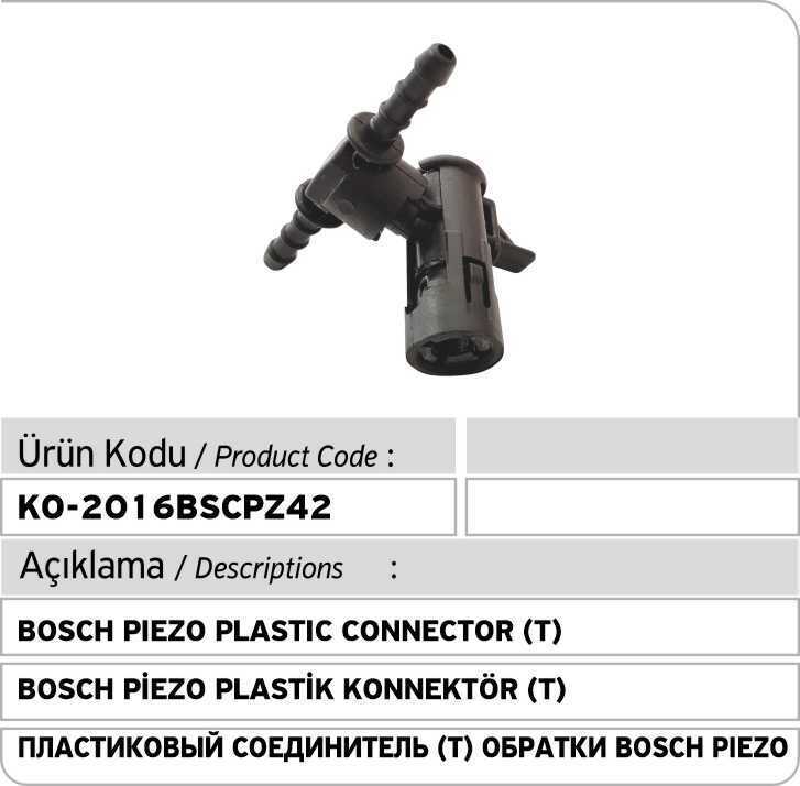 Bosch Piezo Injector Leak Off Connector 2 Ways Duramax Lml / Lgh