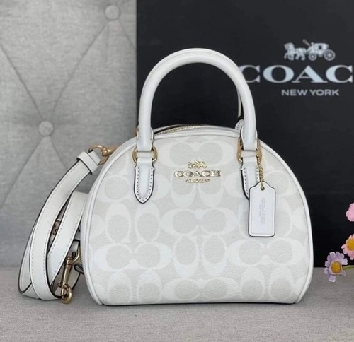 NWT Coach Sydney Satchel In Signature Canvas Chalk/Glacier