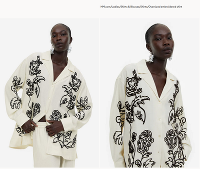 h and m oversized shirt