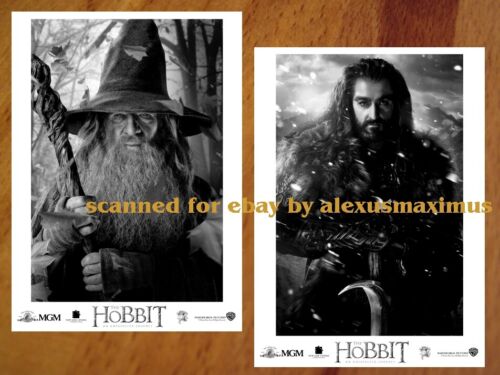 The Hobbit UNEXPECTED JOURNEY rare PRESS PHOTO SET 50 B&W Stills GANDALF Bilbo