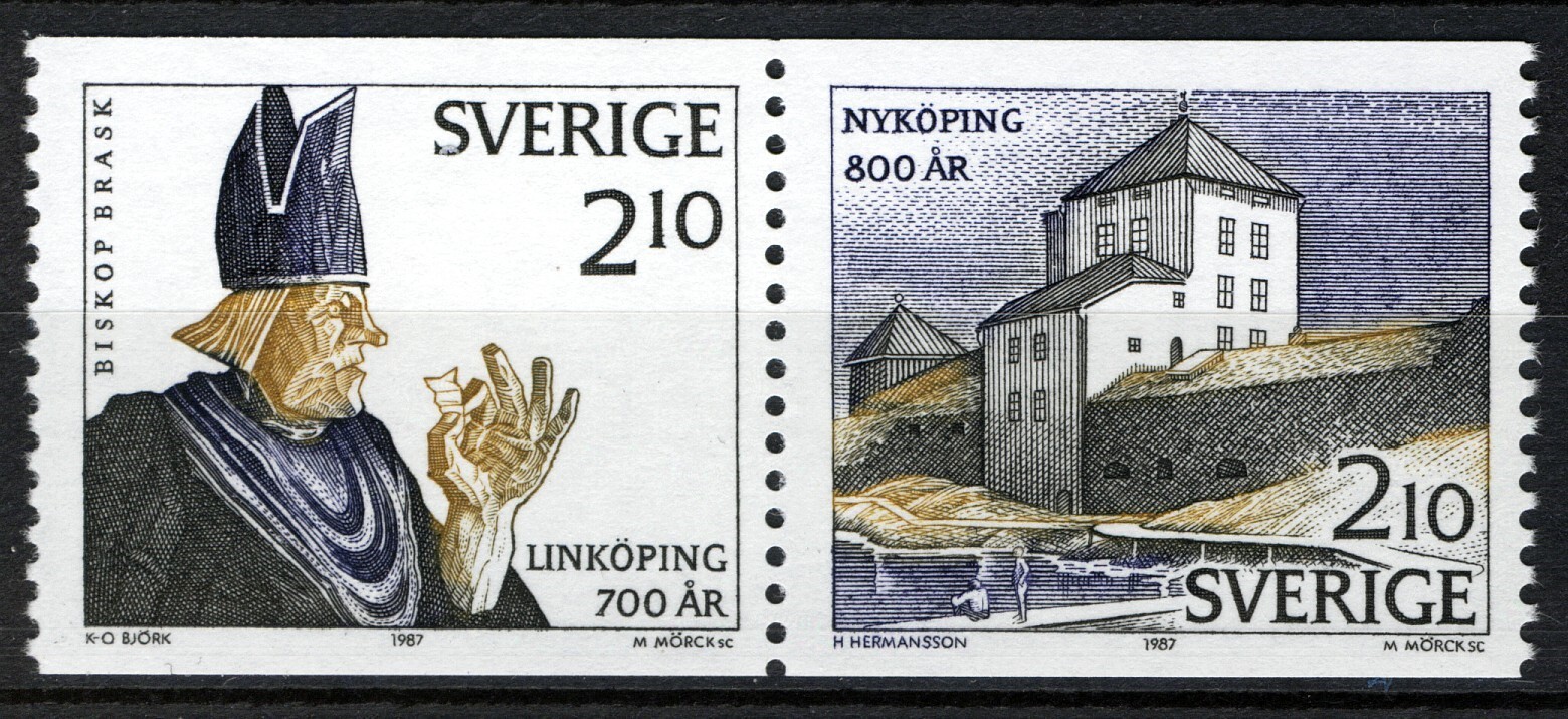 その他 SWEDENBORG Sweden 1987, 700th Anniv Linkoping; 800th Anniversary