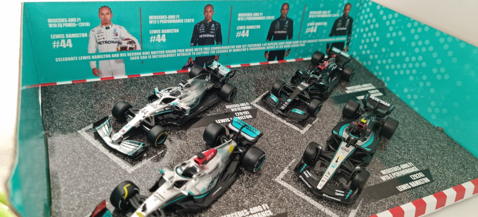 143-scale-lewis-hamilton-champion-4-car-set-burago-amg-petronas