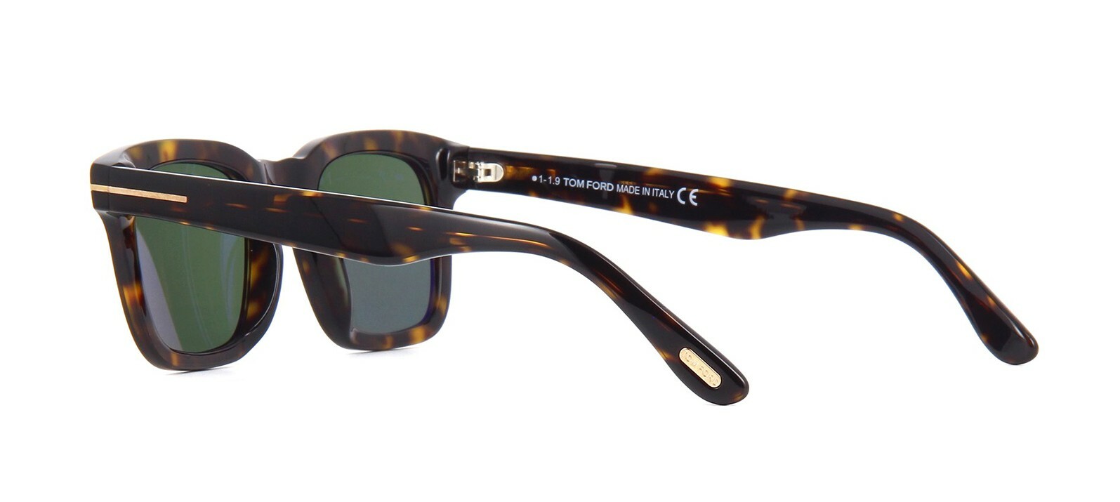 Pre-owned Tom Ford Dax Ft 0751 Dark Havana/green (52n) Sunglasses