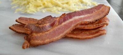 Bacon Fully Cooked Bacon Ready to Eat 80 Slices Thick Per Pack 10yr Shelf 