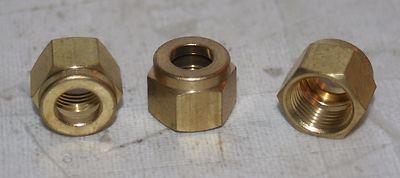 (Lot of 3)   3/8'' Tube Fitting Brass Nut   Ham-Let 761LB3/8