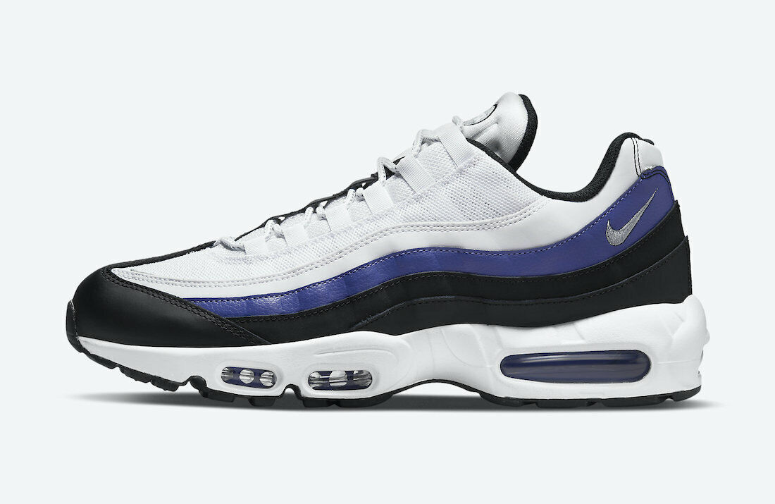 

Мужские кроссовки Nike Air Max 95 персидский фиолетовый DO5960-100, размер 8,5, новые, White/purple-black, Nike Air Max 95