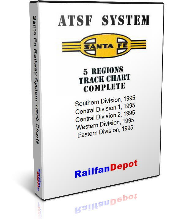 Santa Fe Track Chart Entire System 1995 - PDF on CD - RailfanDepot
