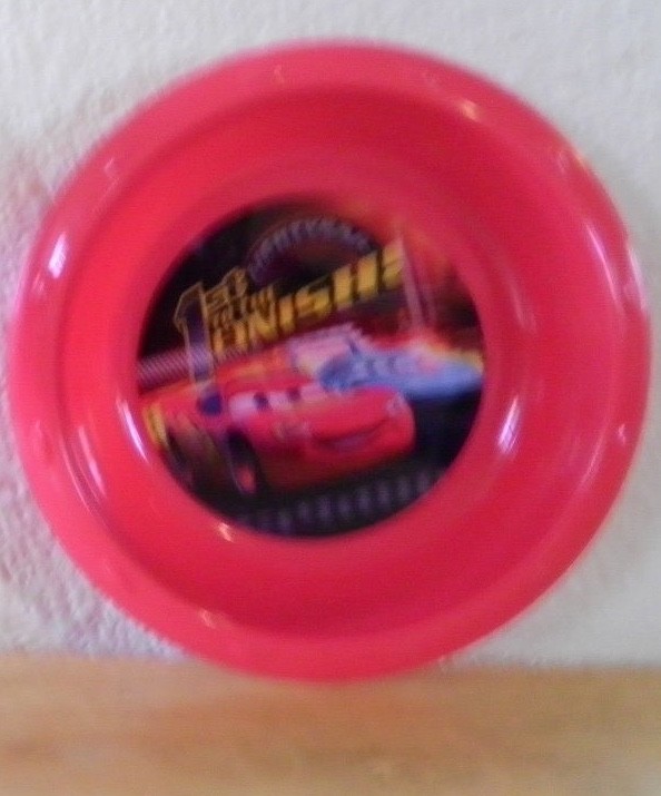 Disney Cars Hard Plastic Speed McQueen Plate & bowl Set