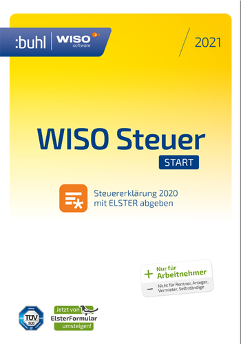 Download-Version WISO Steuer-Start 2021 Arbeitnehmer Steuererklärung für 2020