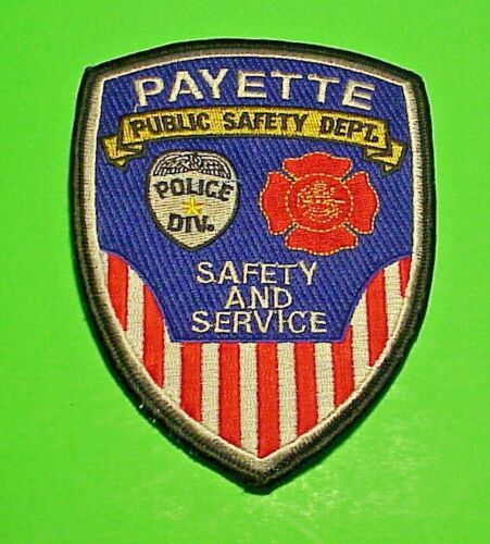 PAYETTE  IDAHO  ID  PUBLIC SAFETY  FIRE / POLICE PATCH  5"   FREE SHIPPING!!!
