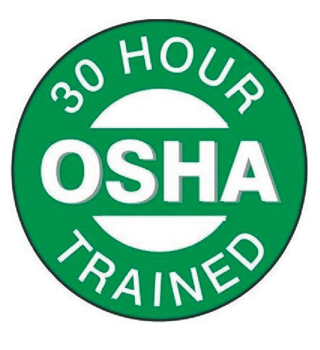 30 Hour OSHA Trained Hard Hat Decal Hardhat Sticker Helmet Label H230