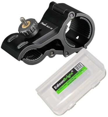 Fenix ALG-18 barrel mount for flashlight with EdisonBright BBX3 Battery Carry ca
