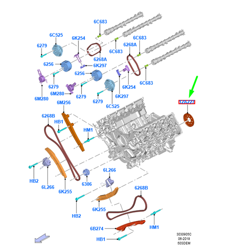 Ford Mustang MK6 Kurbelwellen-Triggerradring 5052873