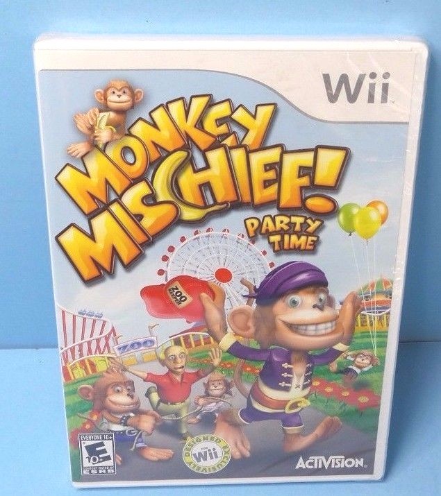 Monkey Mischief! Party Time Nintendo Wii BRAND NEW FACTORY