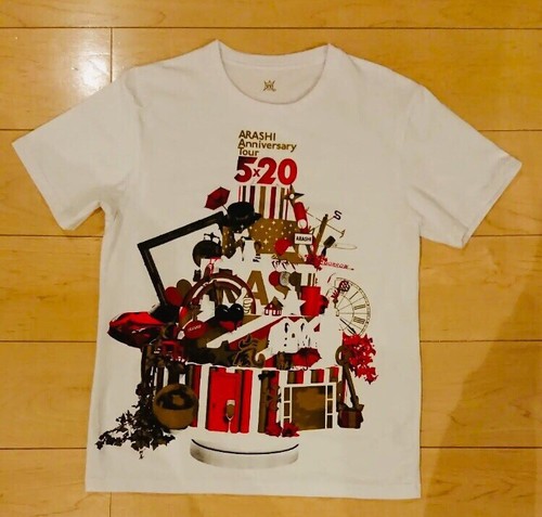 ARSHI 嵐　Anniversary Tour 5✖️20 Arashi Anniversary Tour 5x20 T shirt White Authentic Concert