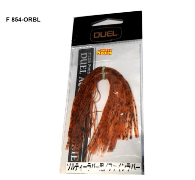 DUEL FINE RUBBER RICAMBIO PER KABURA JIG  F 854 ORBL ORANGE BLACK SPINNING MAR