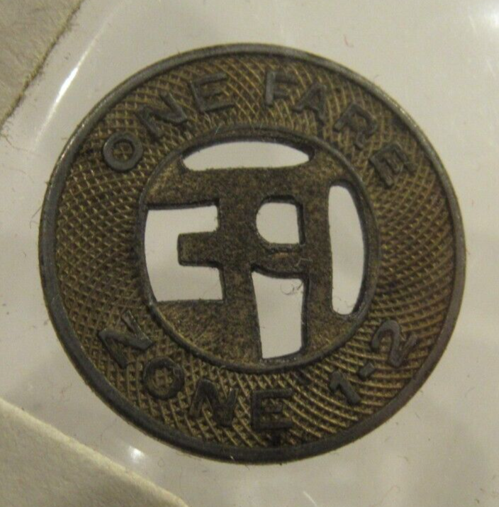 1943 Pacific Electric Railway Los Angeles, CA Transit Trolley Token - California