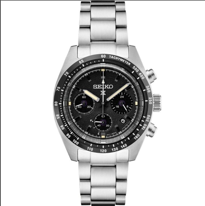 Pre-owned Seiko Prospex Speedtimer Black Dial Watch Ssc819 (fedex 2 Day Ship)