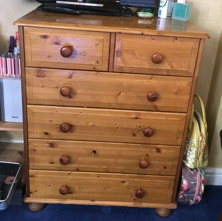 SOLID WOOD PINE CHEST OF DRAWERS | in Bradford, West ...