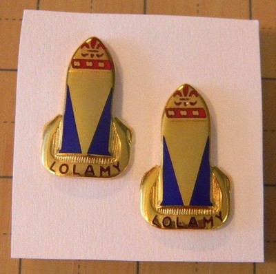 68th Air Defense Artillery Pin Set Army DI / DUI  ADA unit insignia crest pair