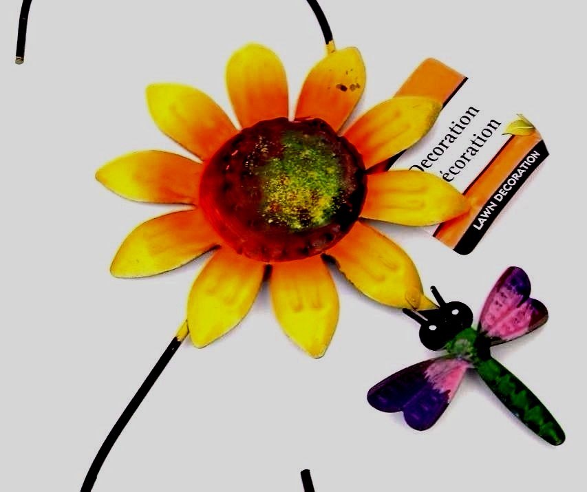 SUNFLOWER DRAGON Home Decor Lawn Garden Collection Hanging S-Shape Metal