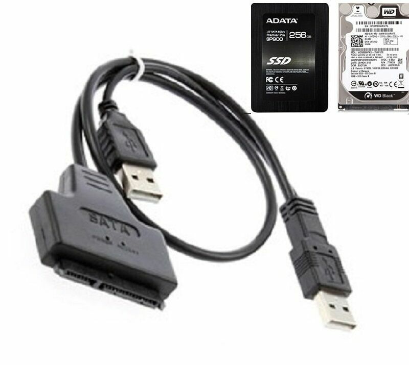 USB to SATA Serial ATA 15+7 22P Adapter Cable For 2.5