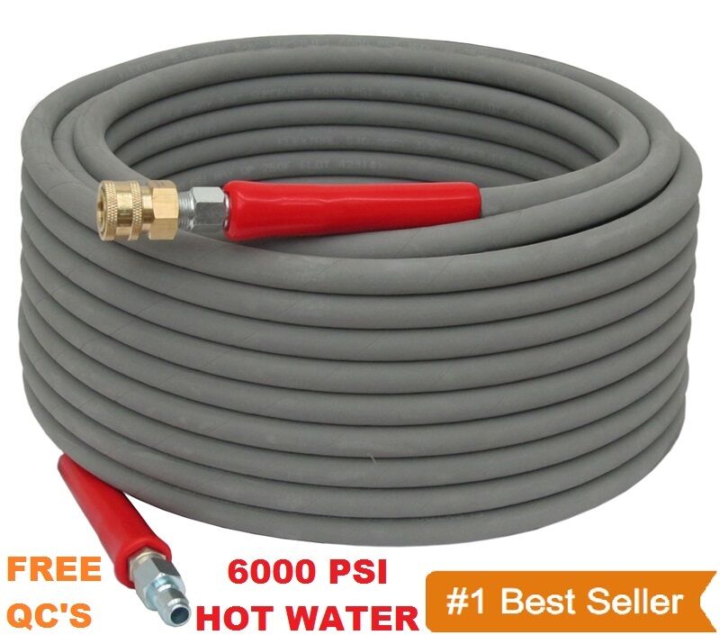 Parts Hose - 6000 Psi 100 Ft 2 Wire Braid - Gray Non-marking