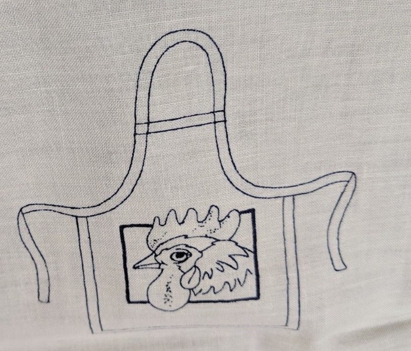 Country Rooster Cotton Apron Pattern Fabric