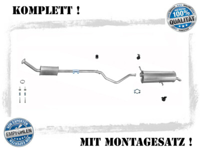 Auspuff Endschalldämpfer Endtopf Peugeot 307 1.4i 1.6i Schragheck MONTAGESATZ
