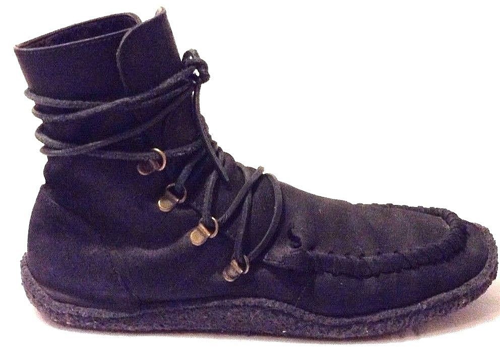 VTG PUNTO PIGRO Italian Mountain Boot 9-9.5 Mukluk Moccasin Medieval Black