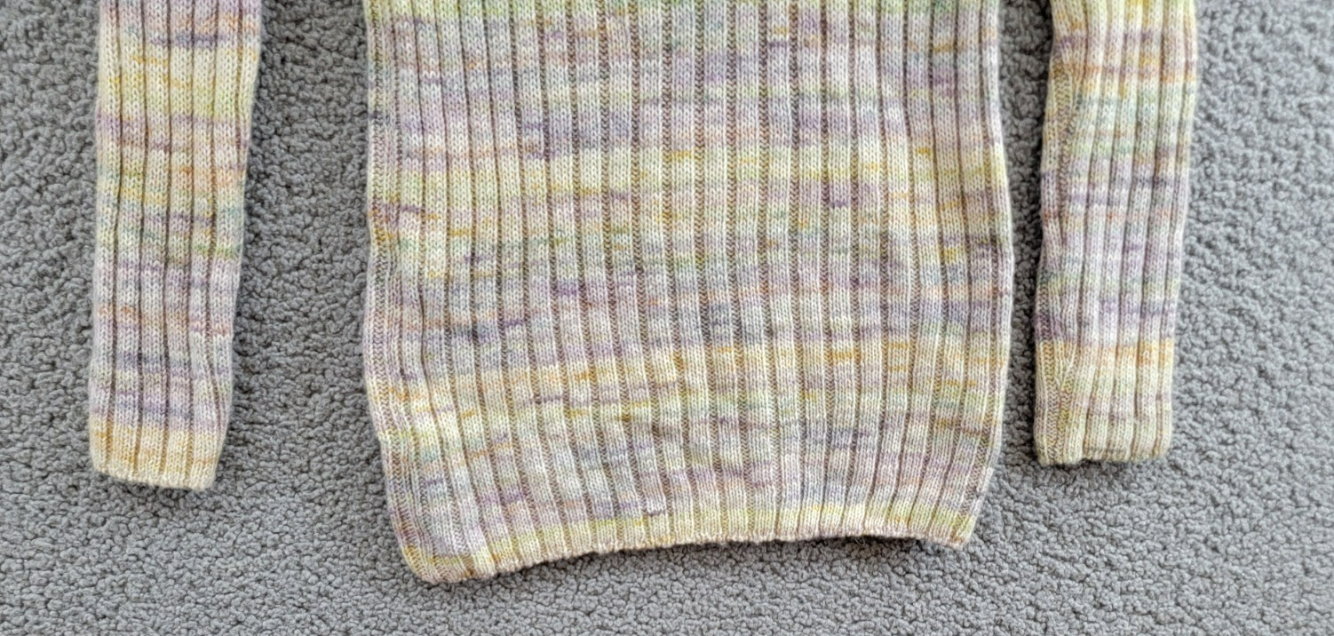 VANESSA BRUNO Arielle Wool Blend Ribbed Crewneck Sweater Womens S Multi Pullover - Picture 12 of 15