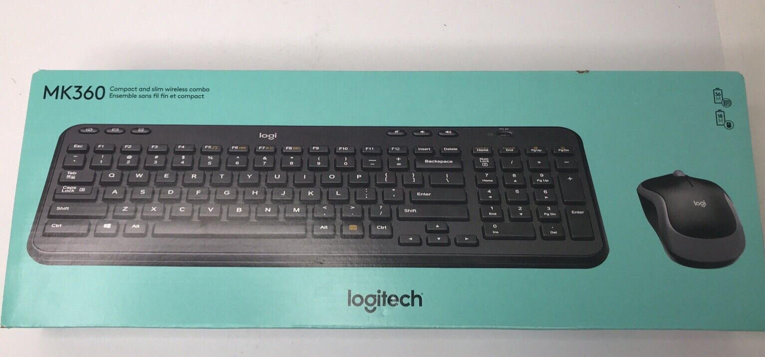 Mouse Combo Logitech Mk360 Compact Slim Wireless Keyboard