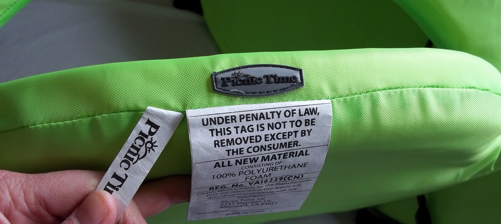 2 Picnic Time Oniva Portable Reclining Seat Chairs Adjustable Backrest LT GREEN