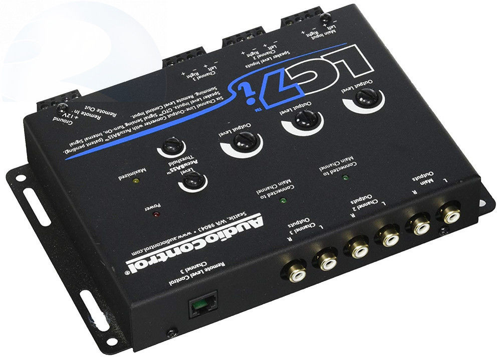 AUDIOCONTROL LC7i BLACK 6-CHANNEL LINE OUTPUT CONVERTER WITH BASS RESTORATION