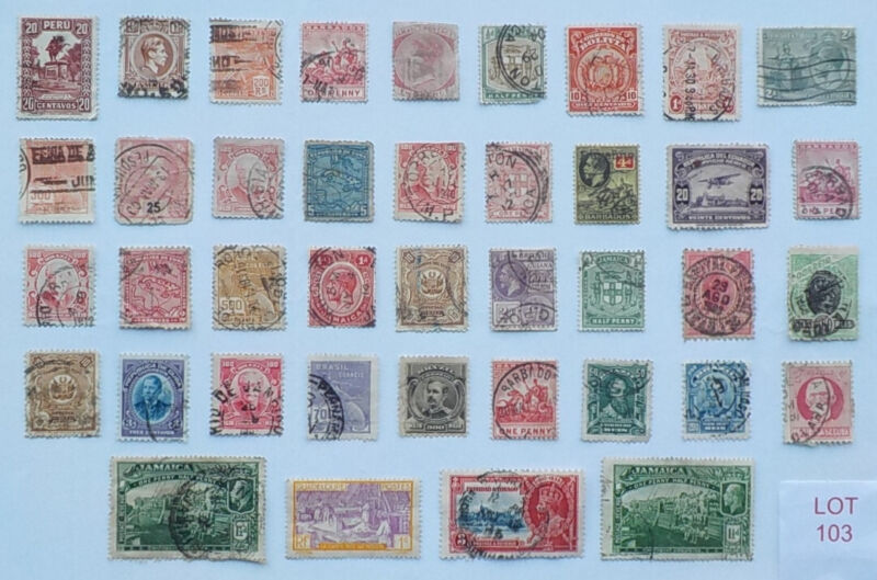 CARIBBEAN AND SOUTH AMERICA STAMPS. LOT 103. (see description)