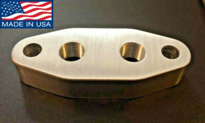 4.8 5.3 6.0 LS1 LS Oil Pan Dual Feed Line Adapter 1/8 NPT Fitting Turbo sensor 2