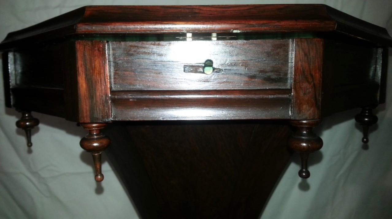 Victorian Octagonal Trumpet Sewing Table