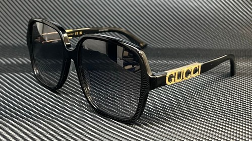 Pre-owned Gucci Gg1189s 002 Black Grey Gradient Women's M Size Sunglasses In Gray