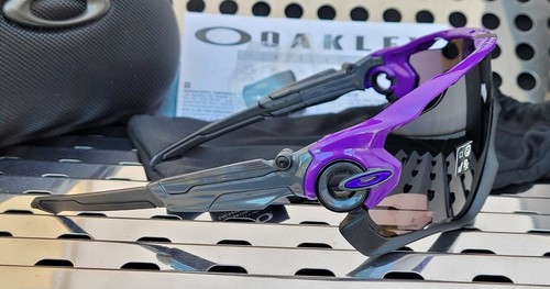 Pre-owned Oakley Jawbreaker 9290-4731 Sunglasses Electric Purple W/prizm Black Iridium